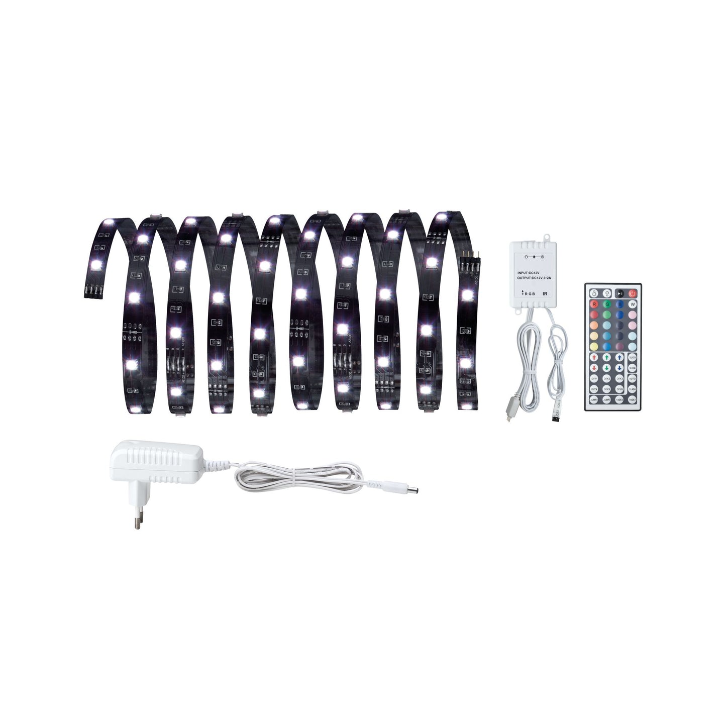 Paulmann Function YourLED ECO Basisset 3m RGB 14,5W 230/12V 24VA Schwarz Kunststoff