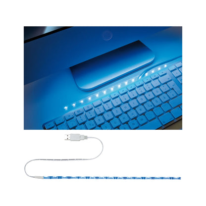 Paulmann Function USB-Strip 30cm Blau 1,5W 5V Weiß Metall/Kunststoff