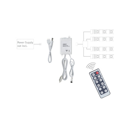 Paulmann Function YourLED Dimm/Switch Controller 12V DC mit IR Fernbedienung Kunststoff