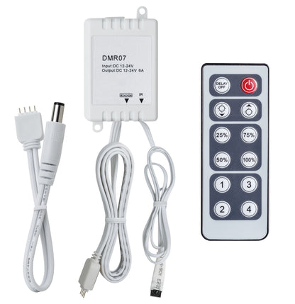 Paulmann Function YourLED Dimm/Switch Controller 12V DC mit IR Fernbedienung Kunststoff