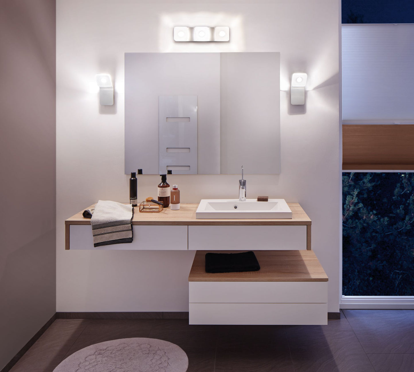 Paulmann WallCeiling eckig Tucana WL IP44 LED 1x4,5W Alu eloxiert/Klar 230V Met/Acryl