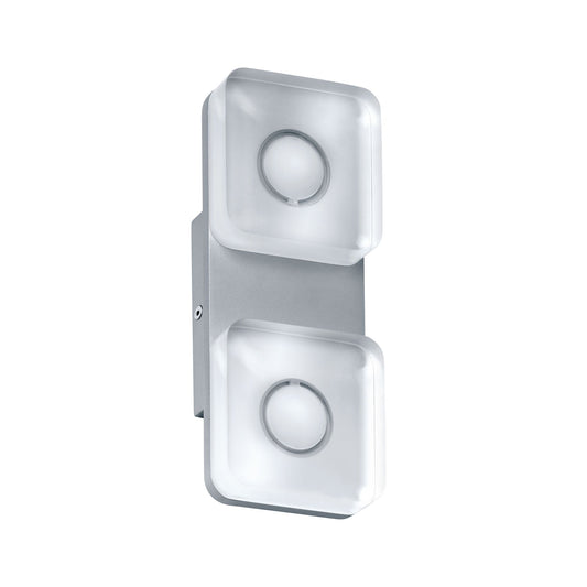 Paulmann WallCeiling eckig Tucana IP44 LED 1x9W Alu eloxiert/Klar 230V Metall/Acryl