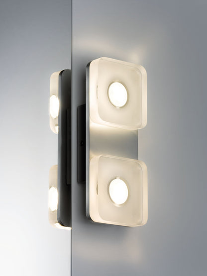 Paulmann WallCeiling eckig Tucana IP44 LED 1x9W Alu eloxiert/Klar 230V Metall/Acryl