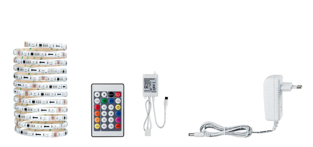 Paulmann Function Digital LED Strip Set 3m RGB 9,6W 230/12V 18VA Weiß Kunststoff