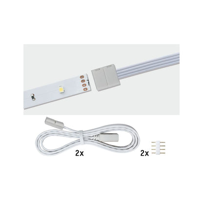 Paulmann Function YourLED ECO Clip-Connector 50cm 2er Pack Weiß Kunststoff