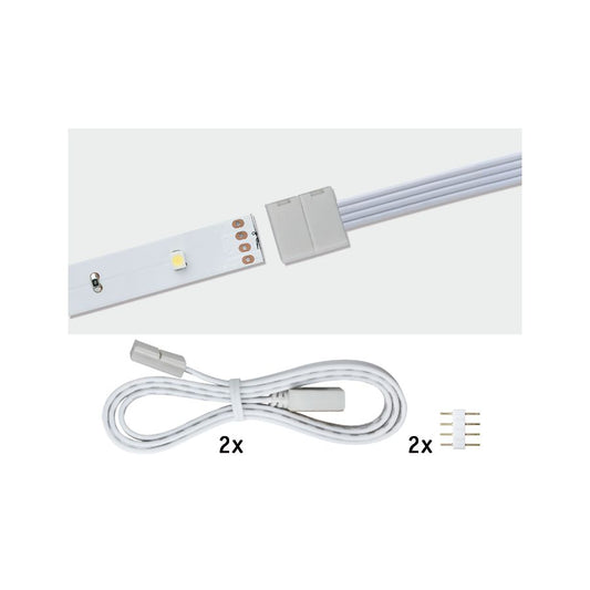 Paulmann Function YourLED ECO Clip-Connector 50cm 2er Pack Weiß Kunststoff