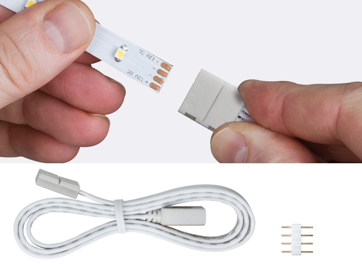 Paulmann Function YourLED ECO Clip-Connector 50cm 2er Pack Weiß Kunststoff