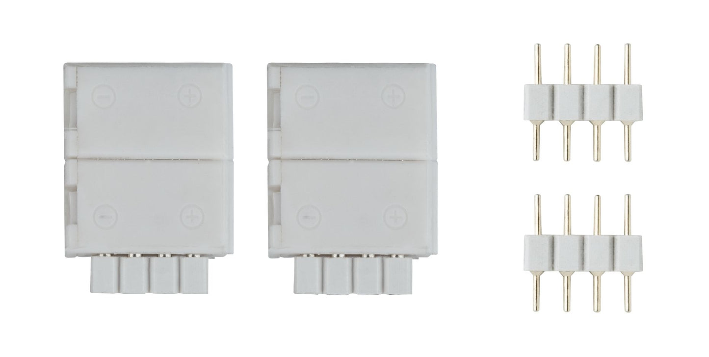 Paulmann Function YourLED ECO Clip-to-YourLED Connector 2er Pack Weiß Kunststoff