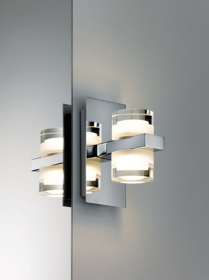 Paulmann WallCeiling Diadem WL IP44 LED 2x3,5W Chrom/Weiß 230V Metall/Acryl
