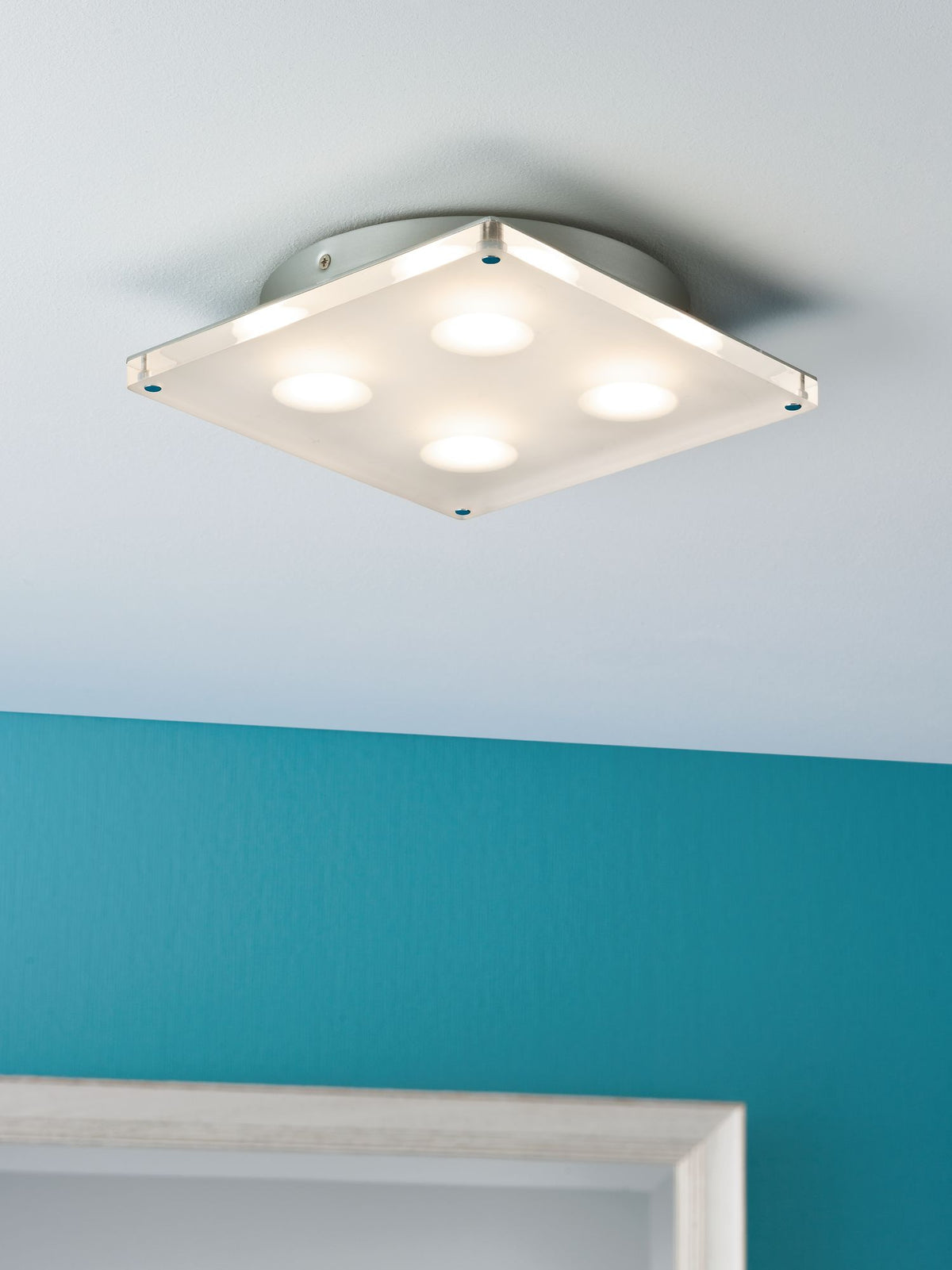 Paulmann WallCeiling DL eckig Minor IP44 LED 18W 230x230mm Satin 230V Acryl