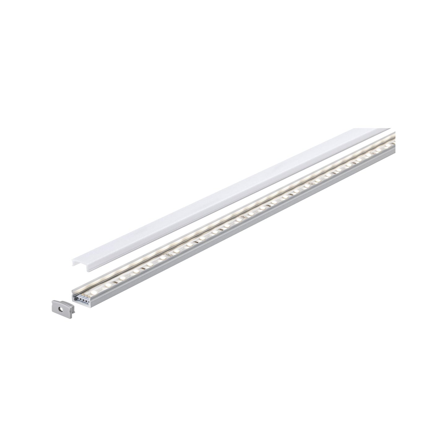 Paulmann Function Base Profil mit Diffusor 100cm Alu eloxiert/Satin Alu/Kunststoff