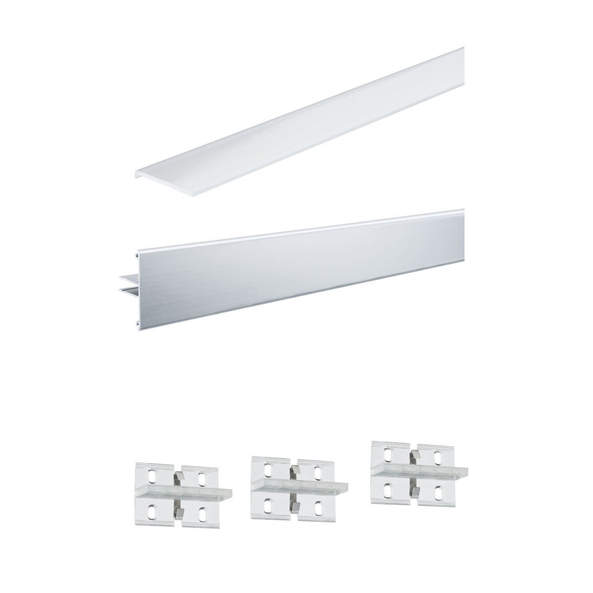 Paulmann Function Duo Profil Set 200cm inkl 3 Clips + Diffusor Alu elox Alu