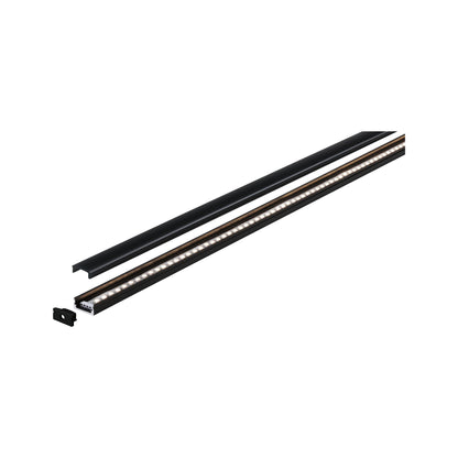 Paulmann Base Profil mit schwarzem Diffusor 1m schwarz eloxiert/schwarz Alu/Kunststoff