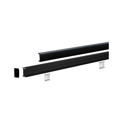 Paulmann Square Profil mit schwarzem Diffusor 1m schwarz eloxiert/schwarz Alu/Kunststoff