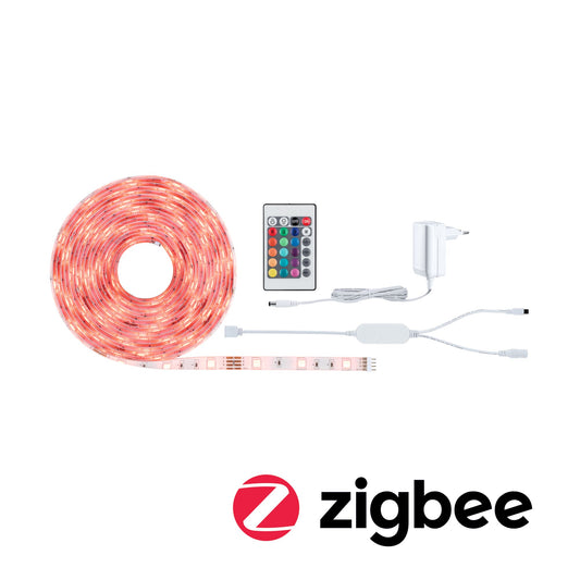 Paulmann SimpLED LED Strip RGB Komplettset Smart Home Zigbee  5m   20W 450lm 30LEDs/m RGB 24VA