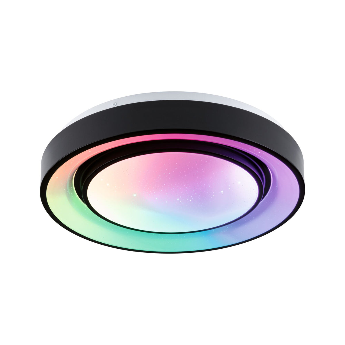 Paulmann LED Deckenleuchte Rainbow mit Regenbogeneffekt  375mm RGB, Tunable White 750lm 230V 22W  Schwarz,Weiß