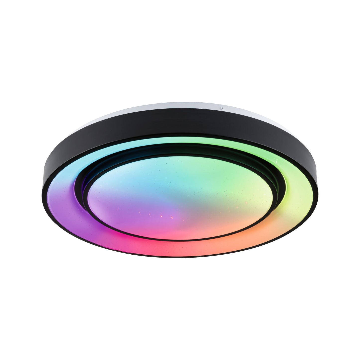 Paulmann LED Deckenleuchte Rainbow mit Regenbogeneffekt  475mm RGB, Tunable White 1500lm 230V 38,5W  Schwarz,Weiß