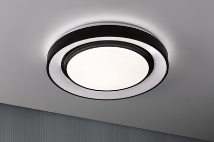 Paulmann LED Deckenleuchte Rainbow mit Regenbogeneffekt  475mm RGB, Tunable White 1500lm 230V 38,5W  Schwarz,Weiß