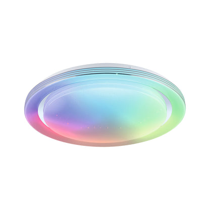 Paulmann LED Deckenleuchte Rainbow mit Regenbogeneffekt  485mm RGB, Tunable White 2800lm 230V 38,5W  Chrom,Weiß