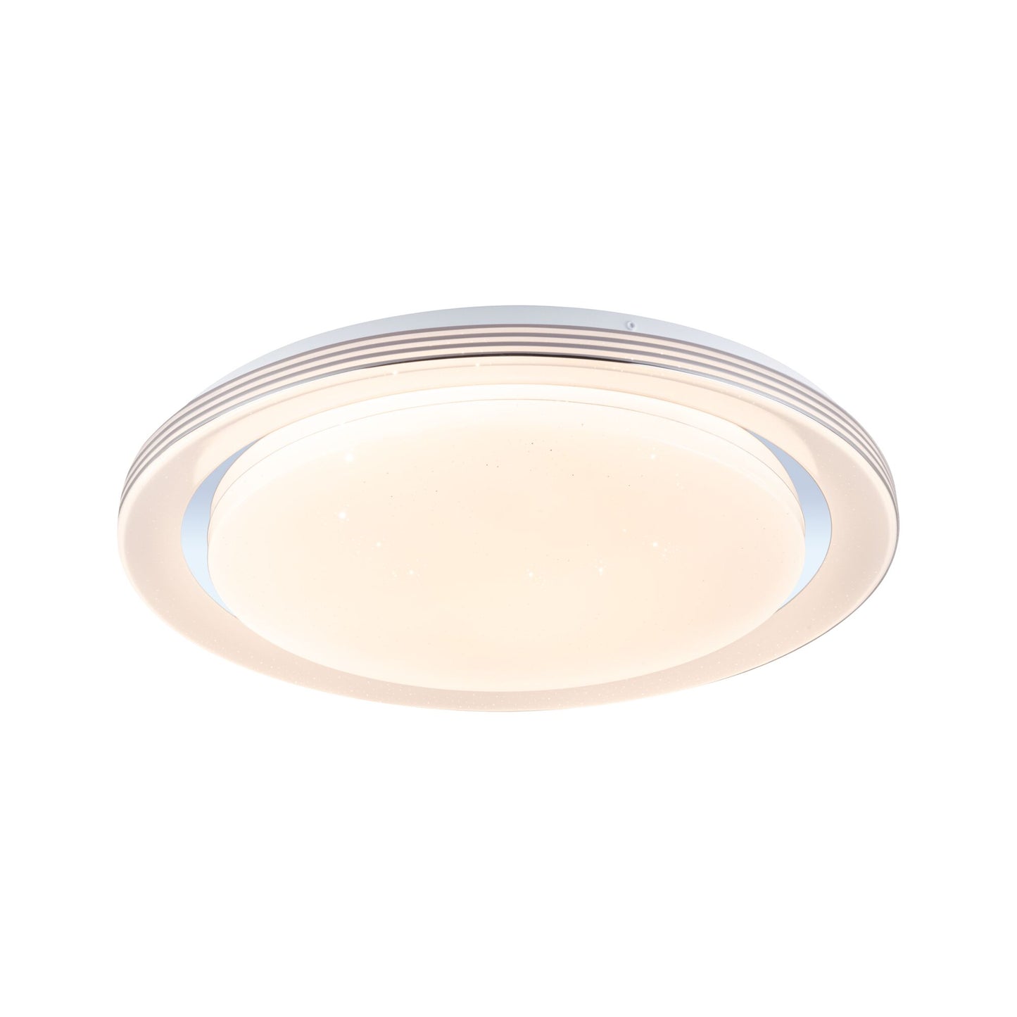 Paulmann LED Deckenleuchte Rainbow mit Regenbogeneffekt  485mm RGB, Tunable White 2800lm 230V 38,5W  Chrom,Weiß