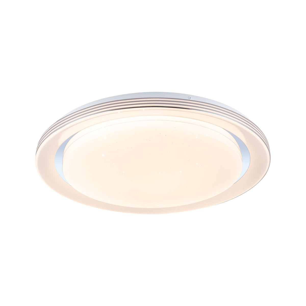 Paulmann LED Deckenleuchte Rainbow mit Regenbogeneffekt  485mm RGB, Tunable White 2800lm 230V 38,5W  Chrom,Weiß