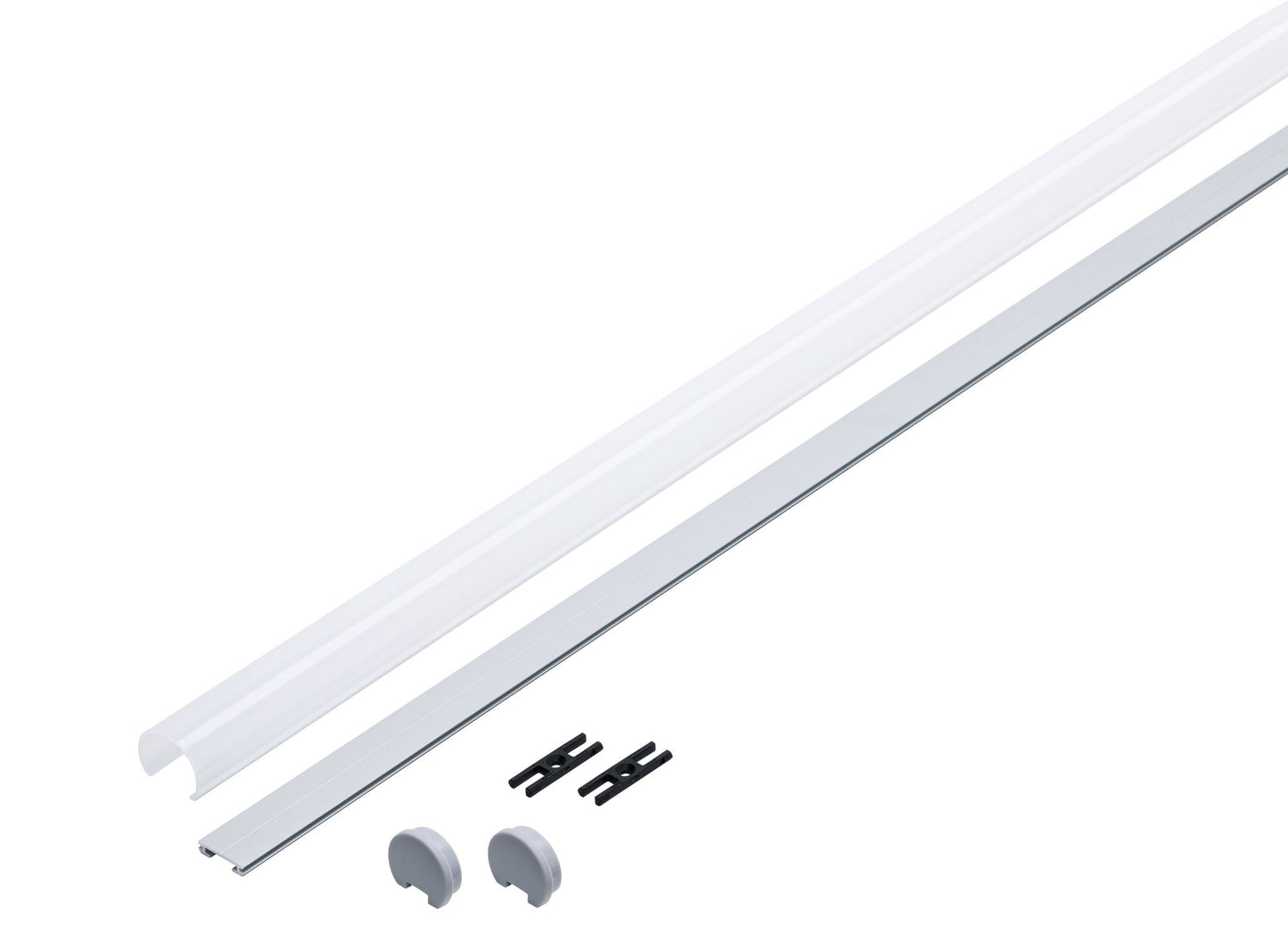 Paulmann Function Tube Profil 1m incl Clip + End Cap Alu elox/Satin Alu/Kunststoff