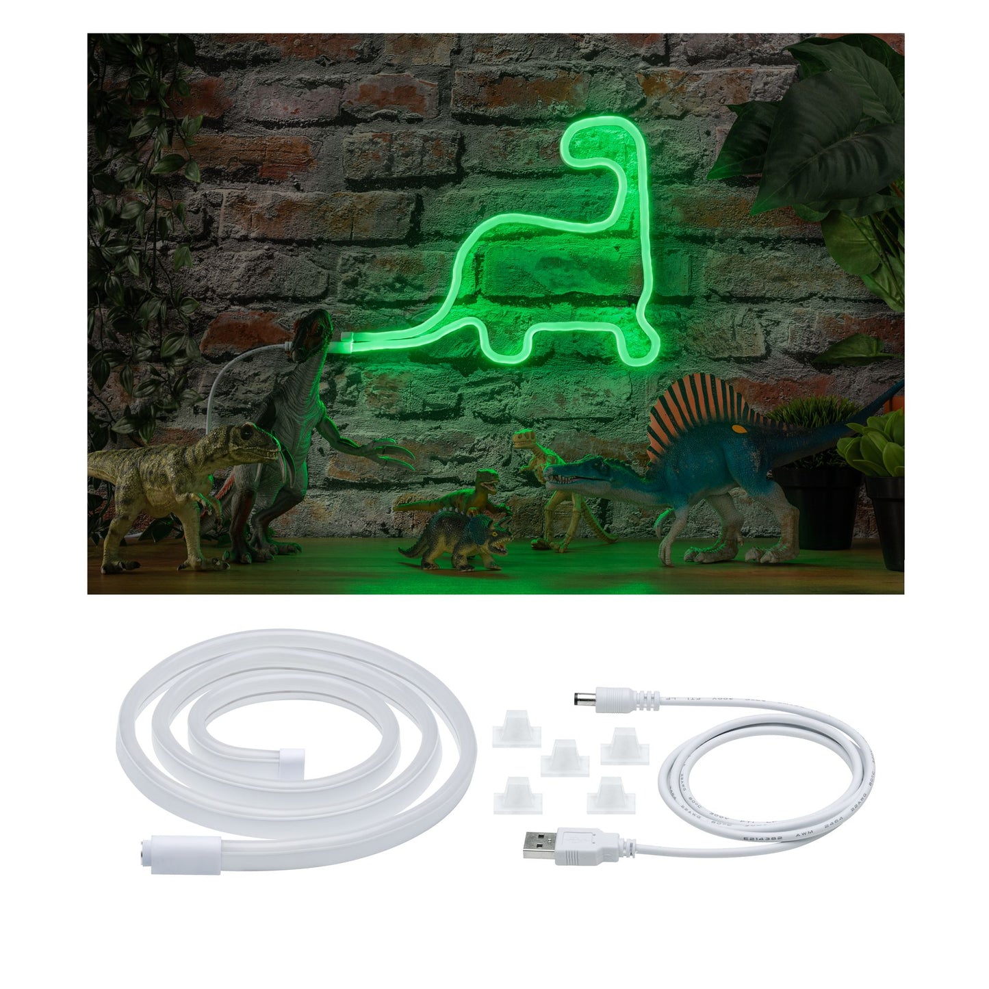 Paulmann Neon Colorflex USB Strip Green 1m 4,5W 5V Grün/Weiß Kunststoff
