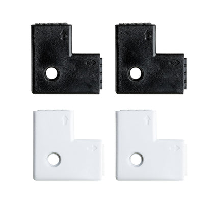 Paulmann Function YourLED Edge-Connector 90°4er Pack Weiß Schwarz