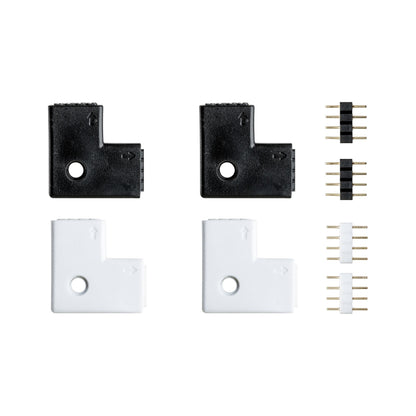 Paulmann Function YourLED Edge-Connector 90°4er Pack Weiß Schwarz