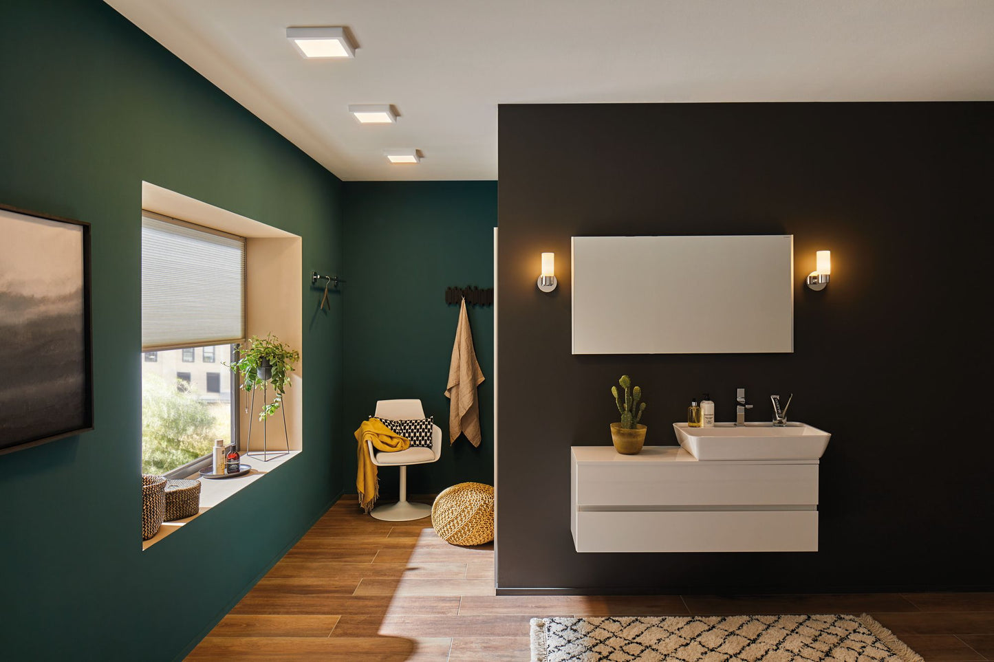 Paulmann WallCeiling Lunar LED-Panel 225x225mm 15,4W 230V Weiß matt Alu