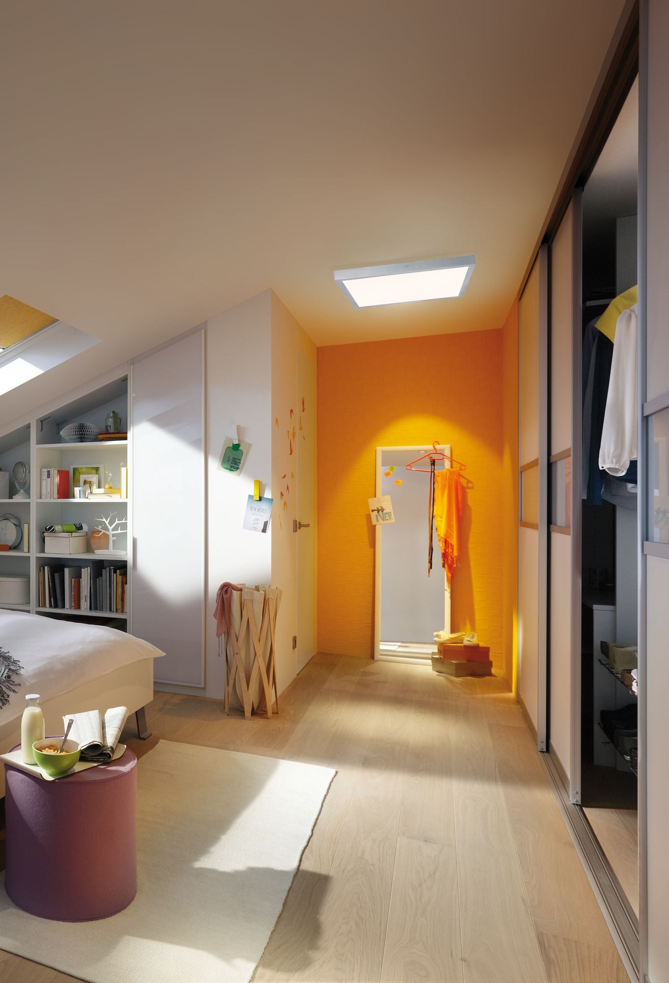 Paulmann WallCeiling Lunar LED-Panel 600x600mm 27,4W 230V Chrom matt Alu