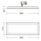 Deko-Light Panel Track Light 21W weiß mattiert