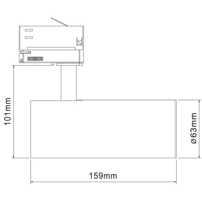 DEKO-LIGHT 707023 LED 3-Ph.Strahler ws-matt nw. 15W 707023