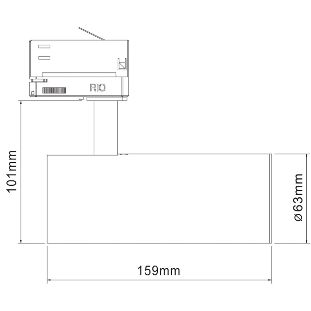 DEKO-LIGHT 707024 LED 3-Ph.Strahler sw-matt ww. 15W 707024