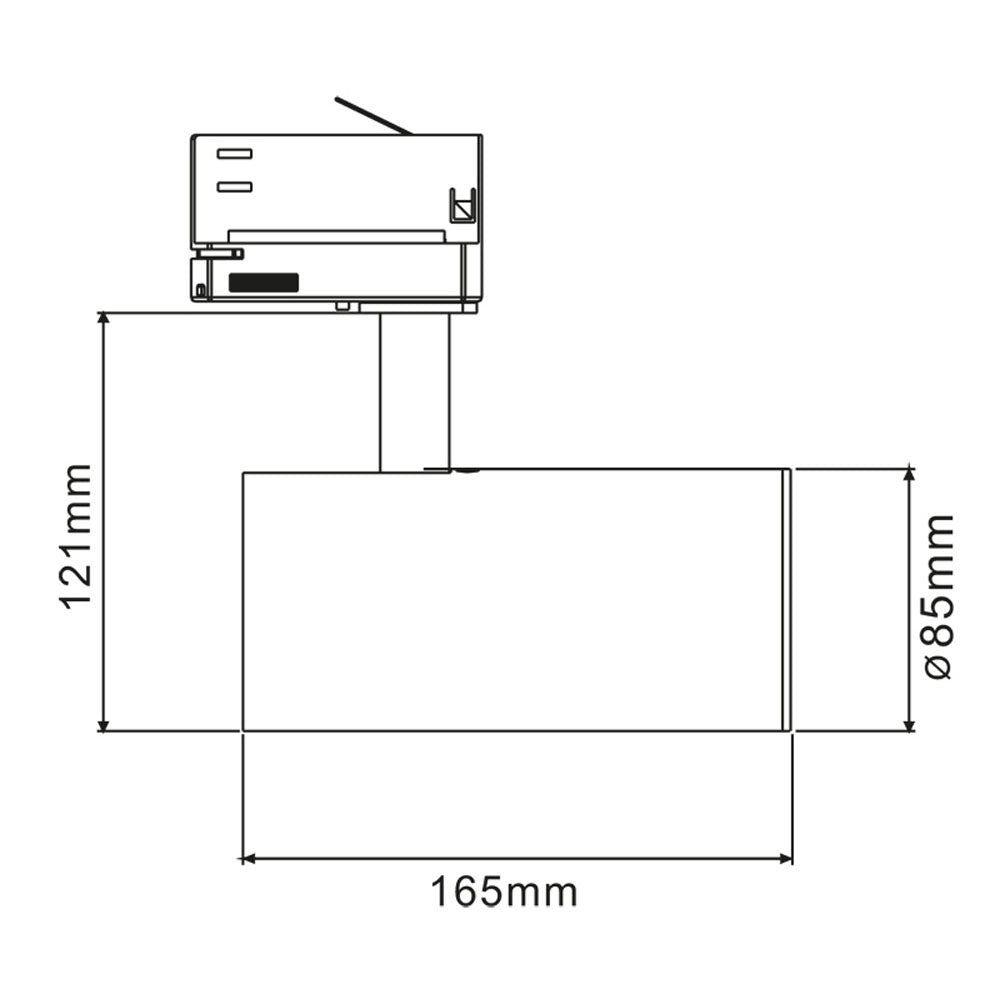 DEKO-LIGHT 707027 LED 3-Ph.Strahler sw-matt nw. 30W 707027
