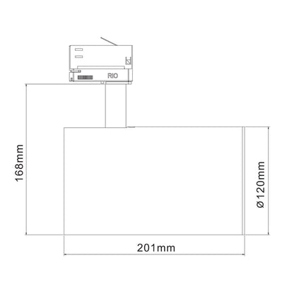 DEKO-LIGHT 707028 LED 3-Ph.Strahler sw-matt ww. 40W 707028