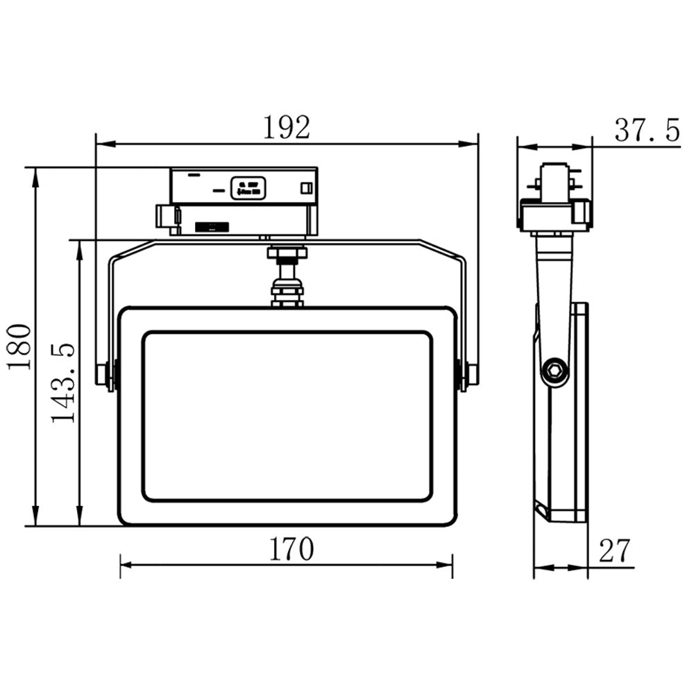 Deko-Light Stromschienenstrahler 3-Phasen Flood SMD 15W 1325lm