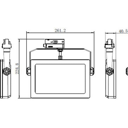 Deko-Light Stromschienenstrahler 3-Phasen Flood SMD I 30W 2600lm