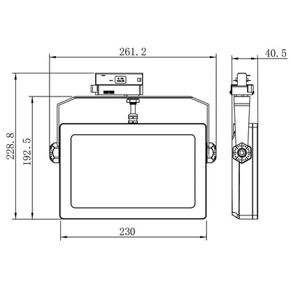Deko-Light Stromschienenstrahler 3-Phasen Flood SMD I 30W 2650lm