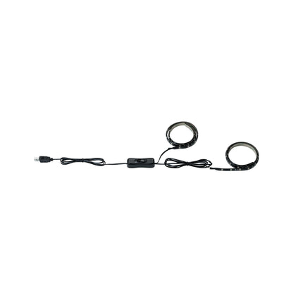 Paulmann Function USB-Strip 2x50cm Warmweiß 2W 5V Schwarz Metall/Kunststoff