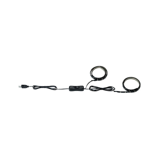 Paulmann Function USB-Strip 2x50cm Warmweiß 2W 5V Schwarz Metall/Kunststoff