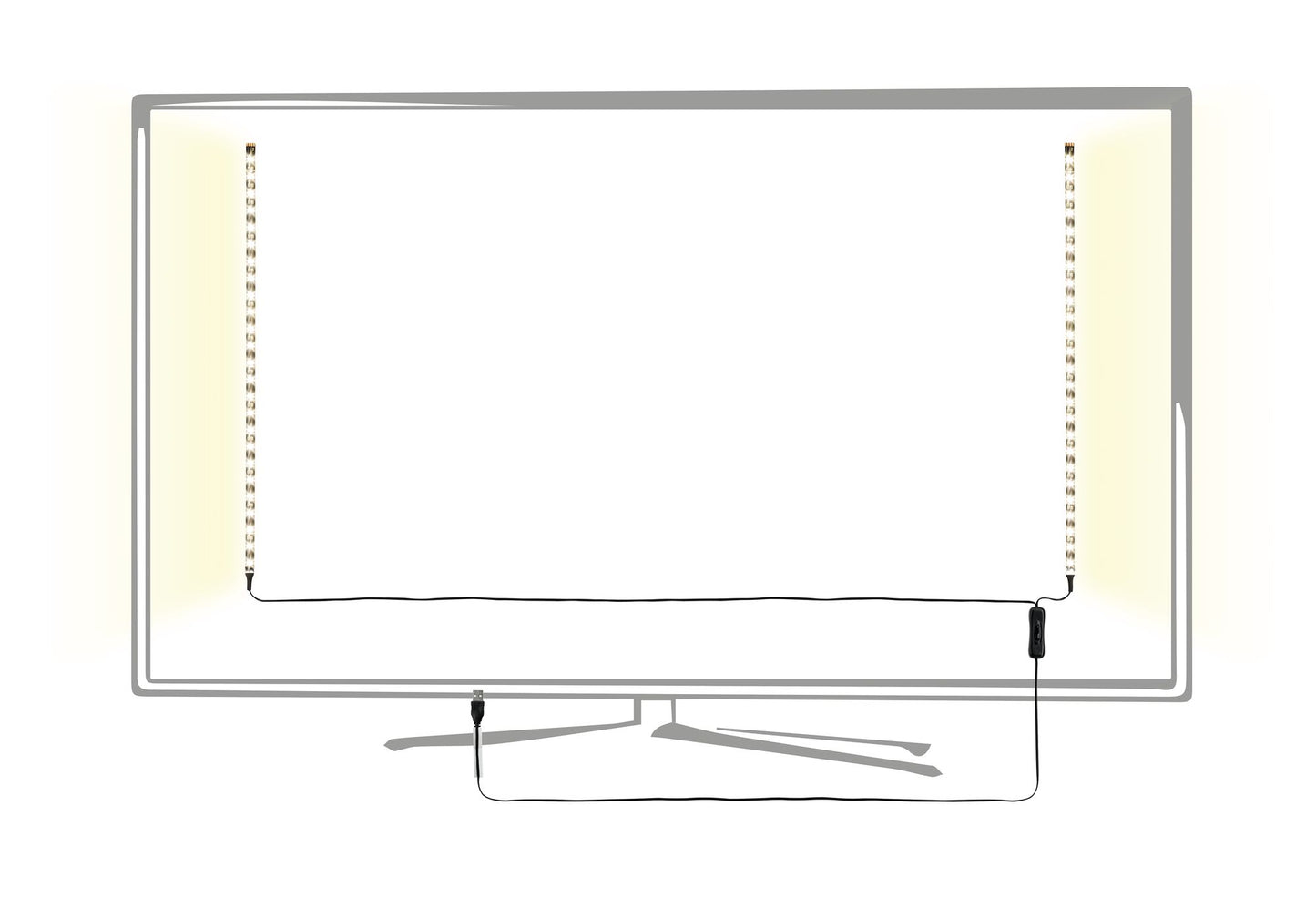 Paulmann Function USB-Strip 2x50cm Warmweiß 2W 5V Schwarz Metall/Kunststoff