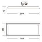Deko-Light Panel Track Light 21W schwarz mattiert