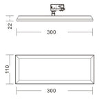 Deko-Light Panel Track Light 21W weiß mattiert