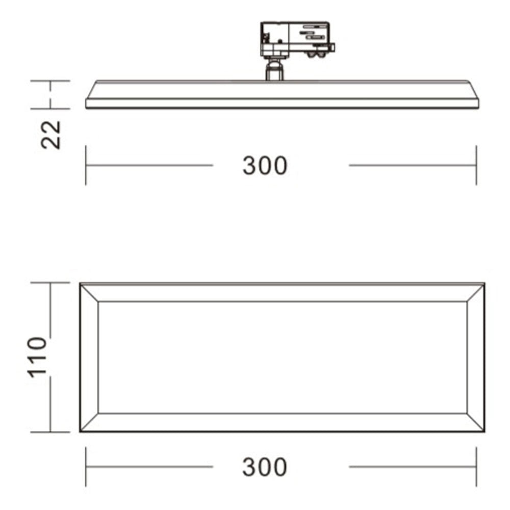 Deko-Light Panel Track Light 21W weiß mattiert