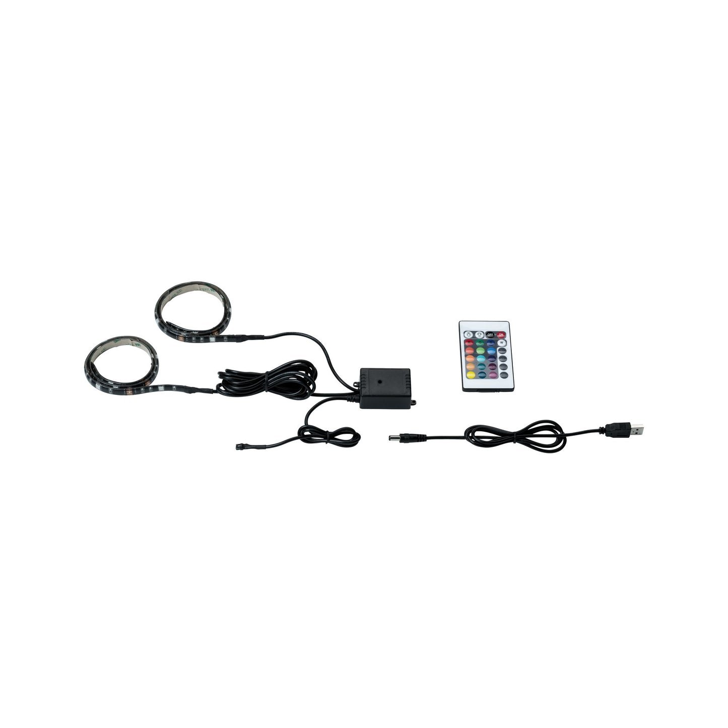 Paulmann Function USB-Strip 2x50cm RGB 2,5W 5V Schwarz Metall/Kunststoff