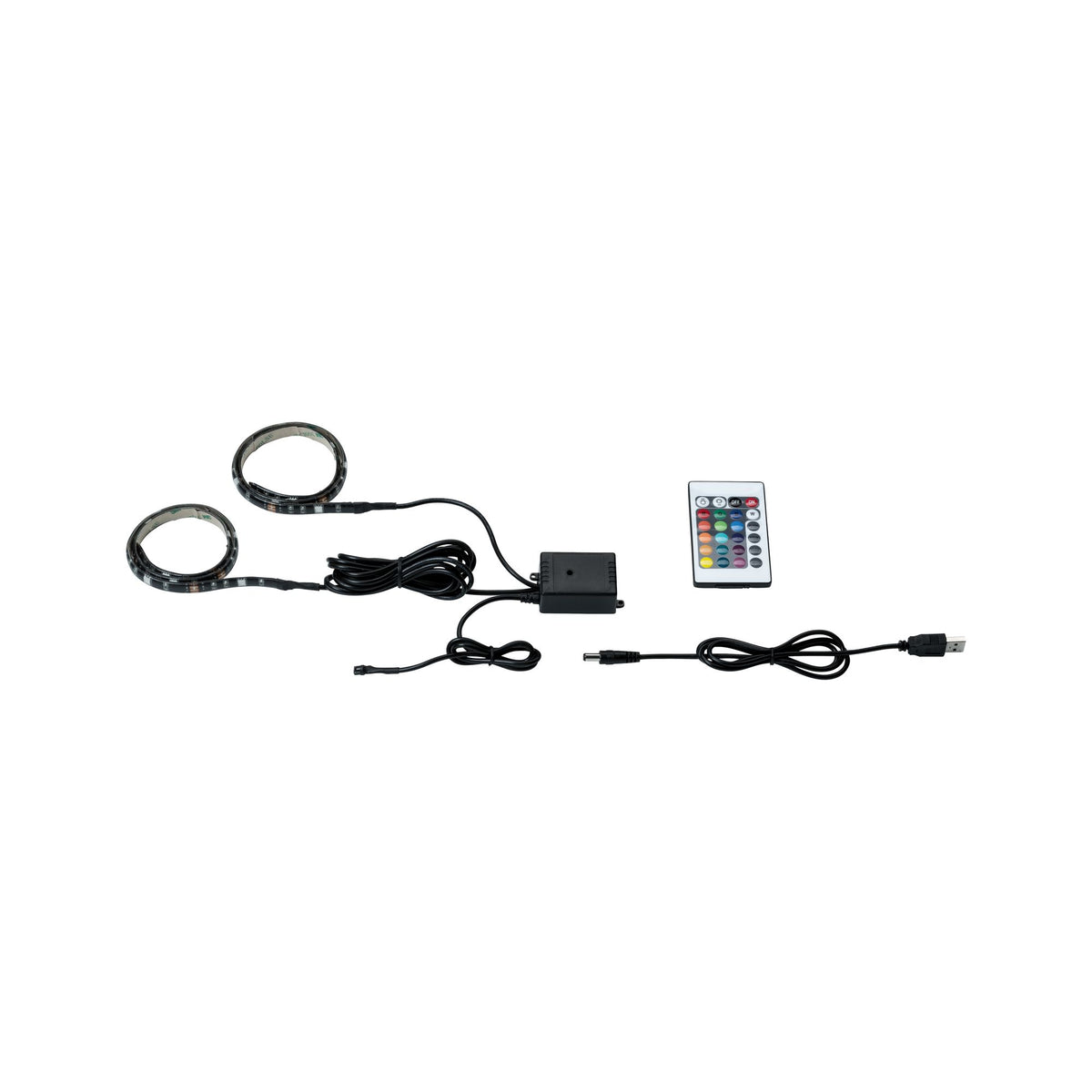 Paulmann Function USB-Strip 2x50cm RGB 2,5W 5V Schwarz Metall/Kunststoff