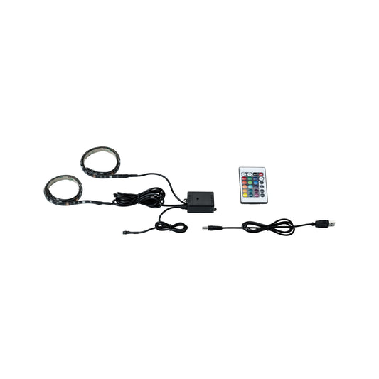 Paulmann Function USB-Strip 2x50cm RGB 2,5W 5V Schwarz Metall/Kunststoff