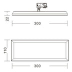 Deko-Light Panel Track Light 21W schwarz mattiert
