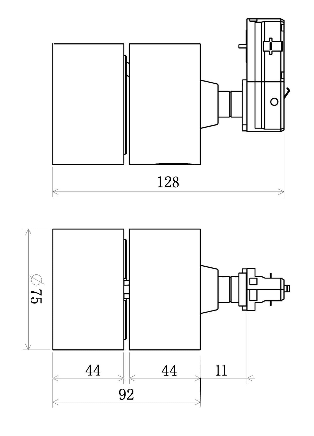 Deko-Light Uni 2 Mini, Tilt, 11,3 W, DIM, 2700 K, Schwarz